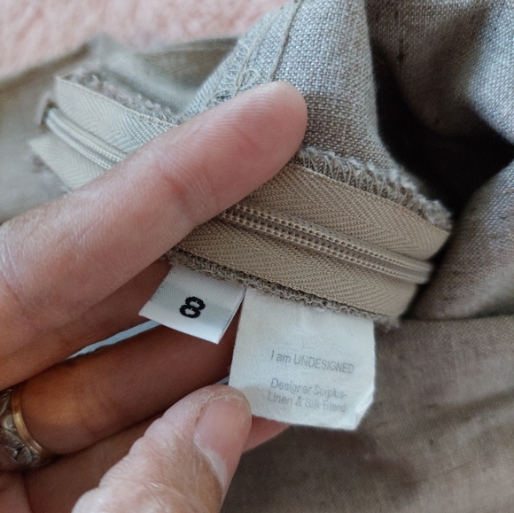 Carol Young Undesigned Linen And Silk Blend Wide Leg Flare Trouser Pants Size 8 - Picture 7 of 10